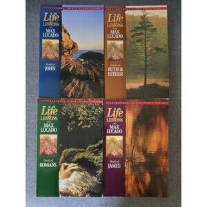 4 volumes the Life Lessons Max Lucado series Nwot John Romans James Ruth Ester